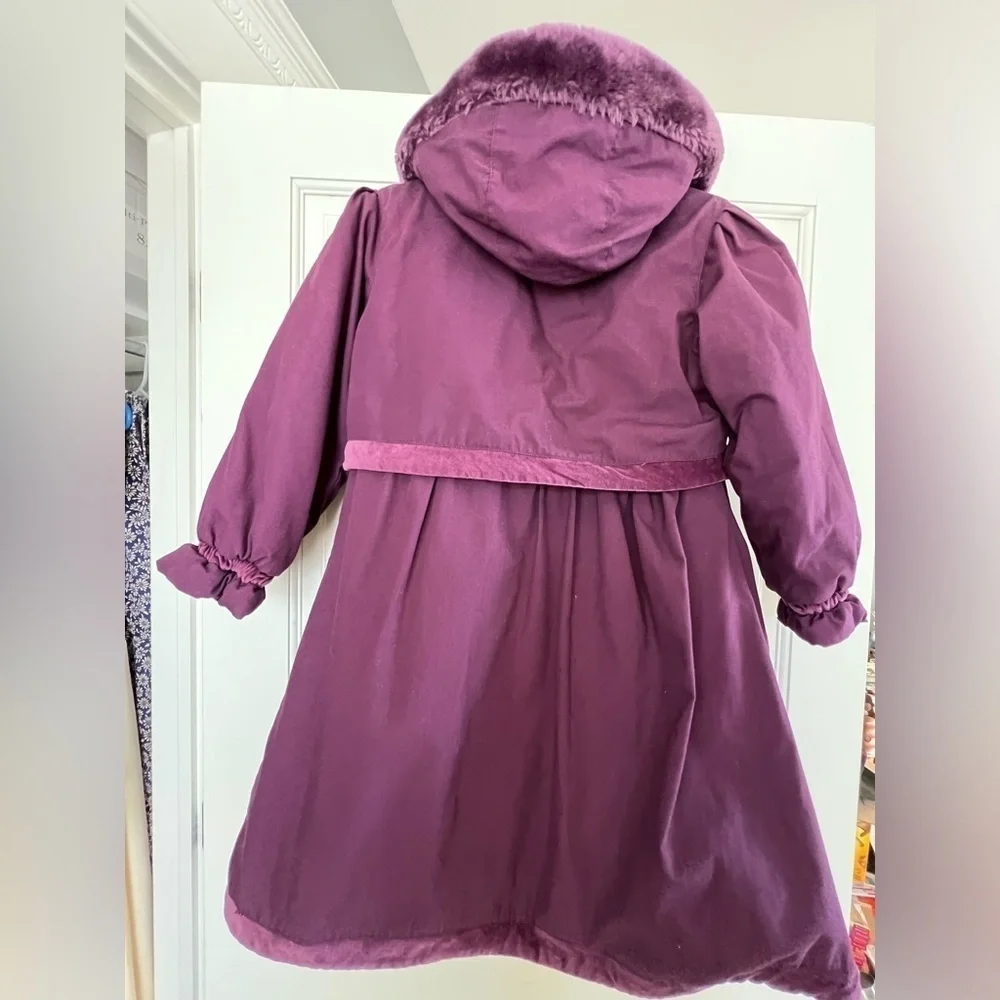 Kids Purple Fur-Lined Coat - Vintage Outbrook - medium
